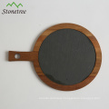 High quality grey rectangular slate stone chopping board